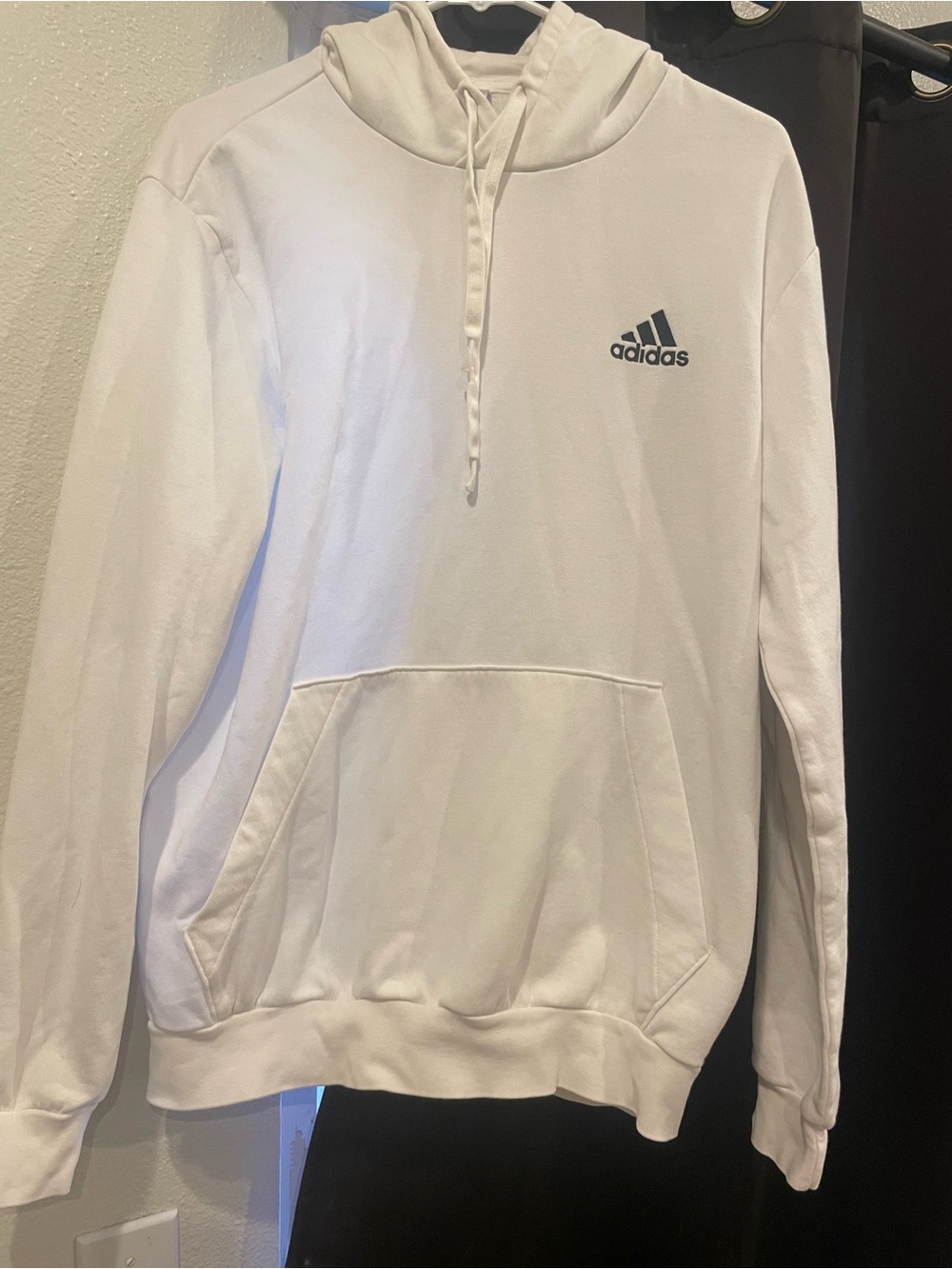 adidas White Pullover Hoodie Sweatshirt
